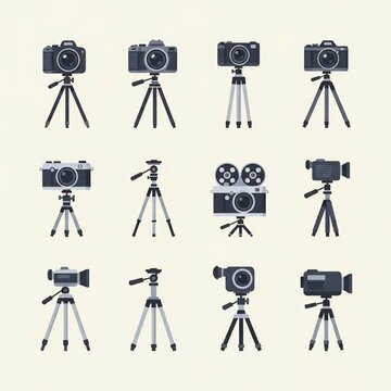 Vintage Lens Array: A Digital Symphony of Iconic Capturers.