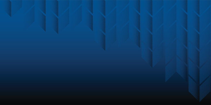 Abstract blue hanging chevron pattern with layered geometric lines and gradient texture, modern minimalist background for technology, branding, presentations, banners, and websites.