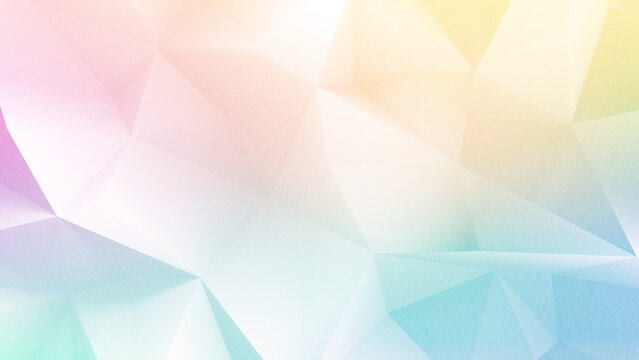 Abstract low poly pastel gradient background with grain texture