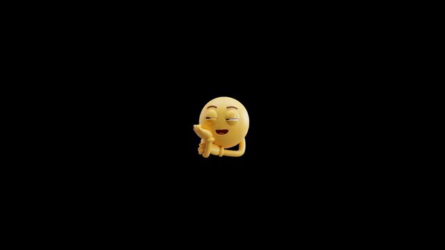 Thinking emoticons displaying pensive expressions against solid black background for digital communication with video showcases three identical yellow 3D emoticons positioned horizontally interactive