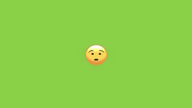 Animated emojis displaying diverse facial expressions against a solid vibrant lime green background surface with horizontal arrangement yellow circular emoticons with emoticons