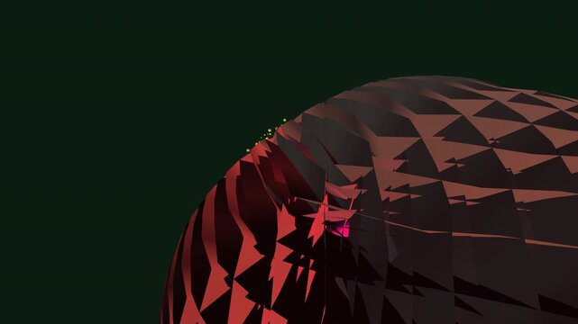 An ambient abstract motion background featuring glowing three dimensional floral geometry rotating in a seamless mathematical loop.