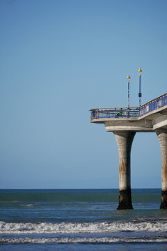 Pacific Ocean, Aotearoa New Zealand, New Brighton Beach in Christchurch, Canterbury 