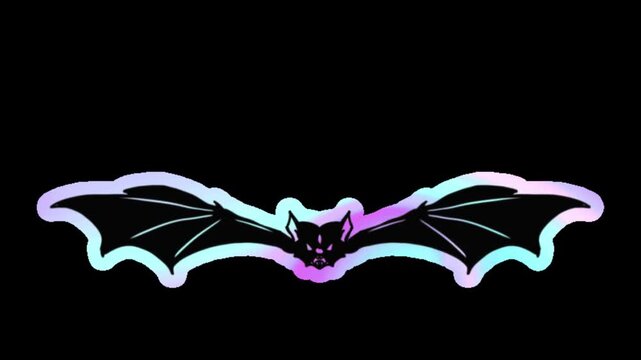 A neon-lit bat flies through the dark night in this captivating video