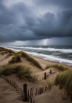 Dunes Under a Gathering Storm