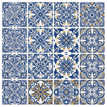 Azure Bloom Mosaic Dreams