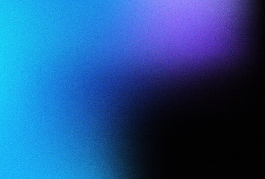 Abstract gradient of bright blue and purple hues fading into darkness with subtle grain effect