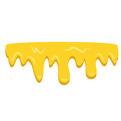 Yellow Honey Liquid Dripping Illustration © NurNazirah