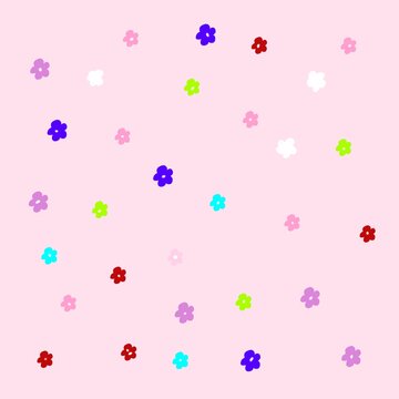 Hand drawn floral seamless pattern featuring stylized flowers and leaves arranged in a decorative repeating design. Simple botanical illustration suitable for fabric, wallpaper, wrapping paper, textil