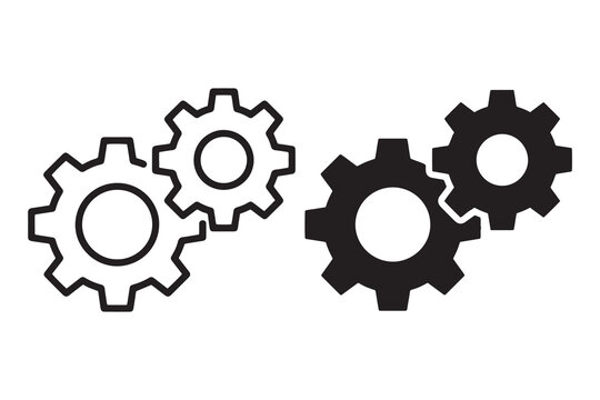 Settings Gear Icon&ndash; Configuration Cog Vector Illustration
