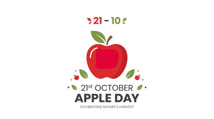 Obraz premium Apple Day Logo Illustration Design Vector Template for Healthy Fruit Celebration and Autumn Harvest