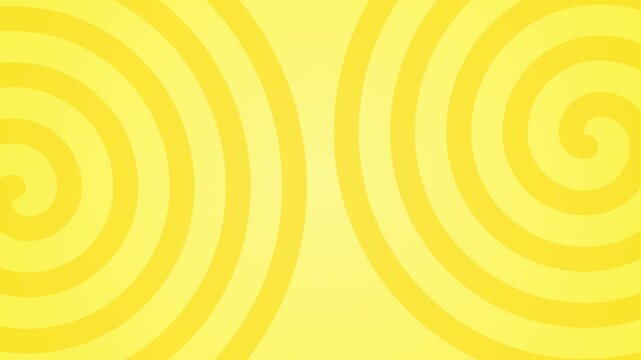 Animated yellow spiral circle background featuring smooth rotating circular patterns and abstract motion effects.