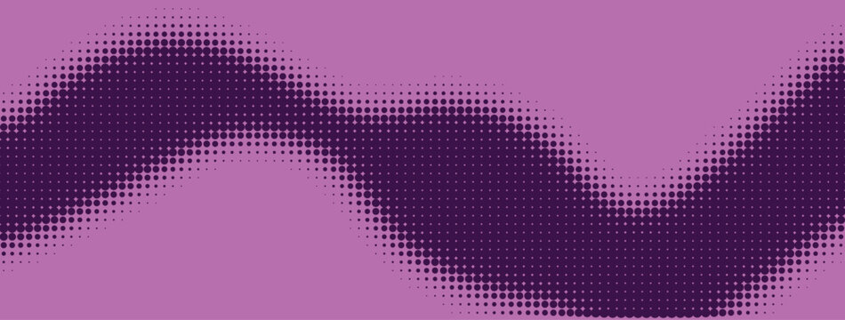 Abstract Pink and Purple Halftone Wave Background Vector Geometric Texture Layout