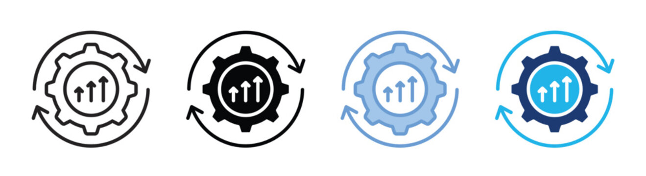 Kaizen icon set multiple style collection