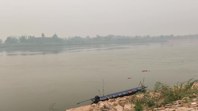 Mekong River in Bolikhamsay Province in Laos