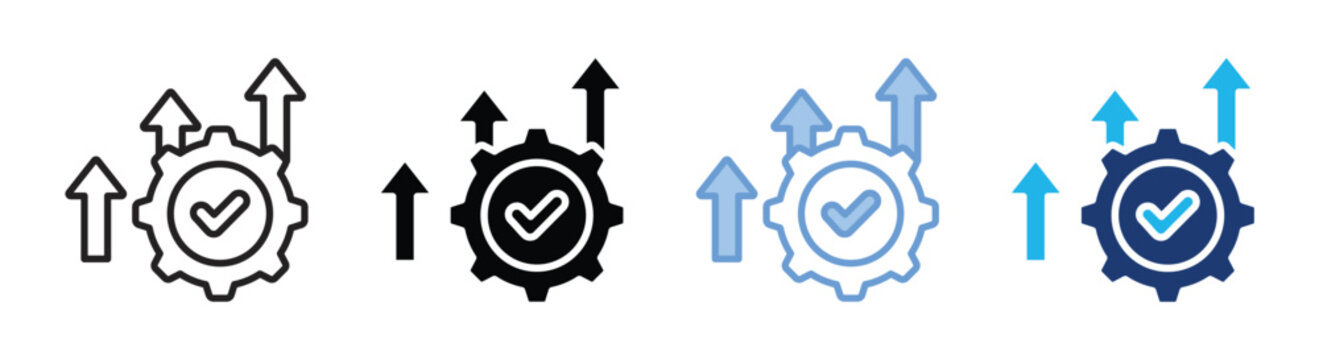 Improvement icon set multiple style collection