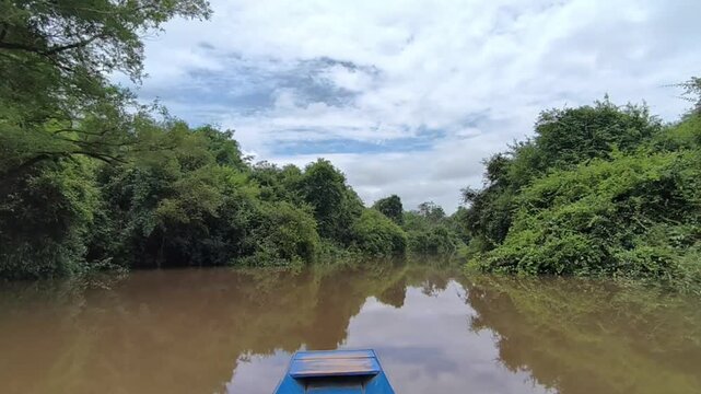 Untouched Fully Nature River in Laos