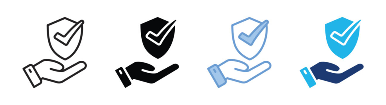 Safety inspection icon set multiple style collection