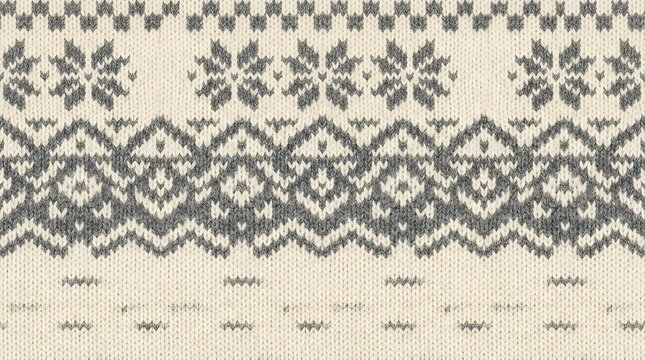 Traditional nordic fair isle knitted wool pattern background
