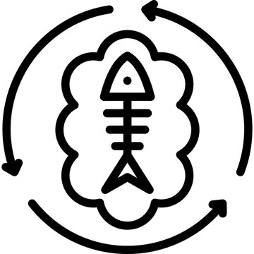 decomposer icon illustration design with outline