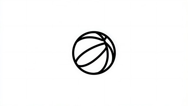 Basketball icon on white background.