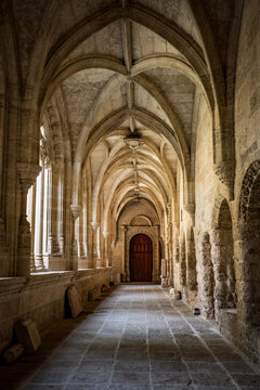 Gothic cloister of the cathedral in Ciudad Rodrigo, Salamanca, Castile and Le&oacute;n, Spain