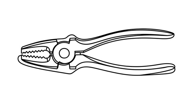 Pliers tool illustration on white background.