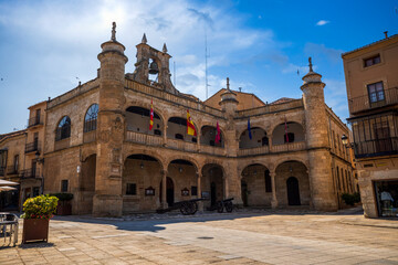 Fototapeta premium Historic façade of the town hall in Ciudad Rodrigo, Salamanca, Castile and León, Spain