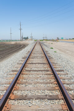 railway tracks in the countryside