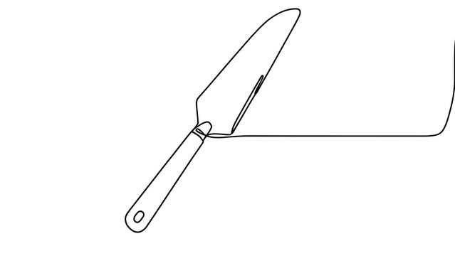 Simple knife illustration on white background.