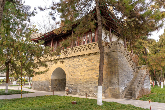 Ci Shi Ge Hall in Small Wild Goose Pagoda in Xi'an, China.