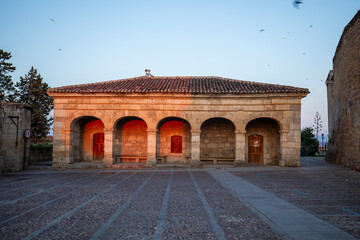 Fototapeta premium The Guard Corps building on the outskirts of the city walls of Ciudad Rodrigo, Salamanca, Spain