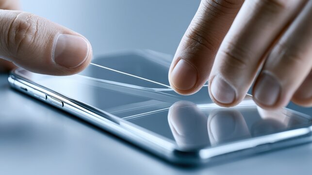 Applying a screen protector to a smartphone