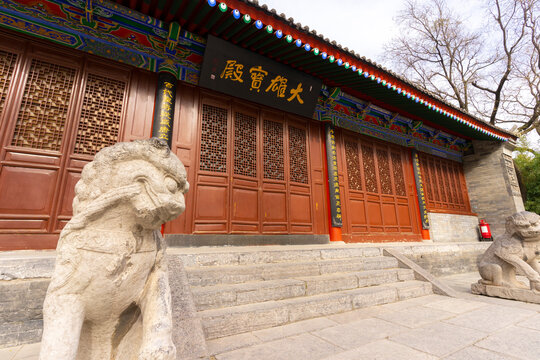 Da Xiong Bao Dian Hall in Small Wild Goose Pagoda in Xi'an, China.