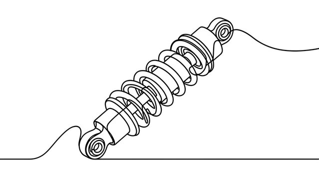 Isolated spring coil on white background.