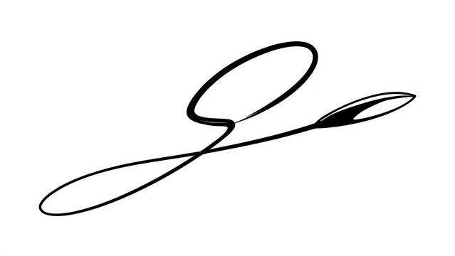 Elegant cursive letter G on white background.