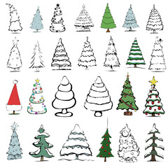 Obraz premium Sammlung Weihnachtsbaum