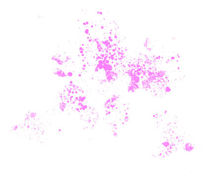 bright pink paint splash - isolated no background