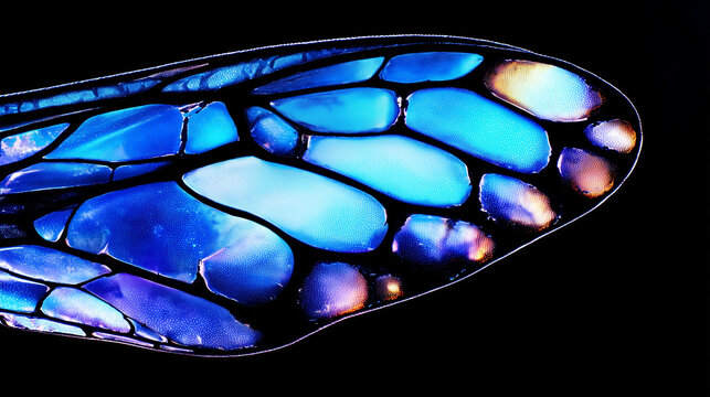 Ultra close shot of delicate tiny structures on butterfly wings, precise scientific features