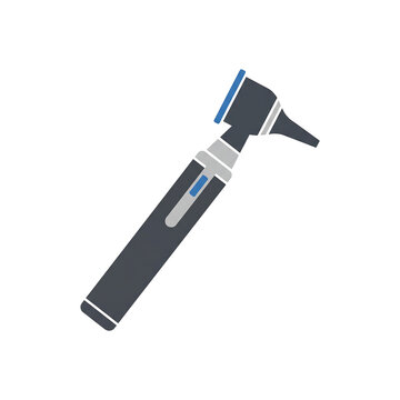 A modern otoscope medical instrument for ear examination and diagnosis.