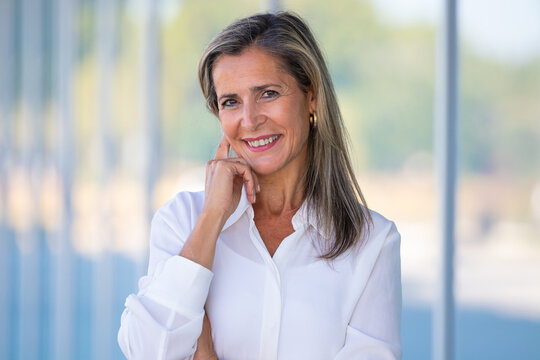 portrait of an attractive middle-aged woman