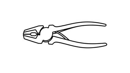 Obraz premium Pliers tool illustration on white background.