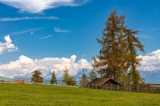 Blick vom M&ouml;ltner Joch zur Seiser Alm, S&uuml;dtirol
