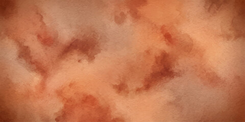 Fototapeta premium Macro Close Up of Wet Human Skin Texture with Abstract Watercolor Colors and Warm Orange Red Brown Tones