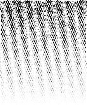 Vertical black and white halftone dot gradient abstract pattern background