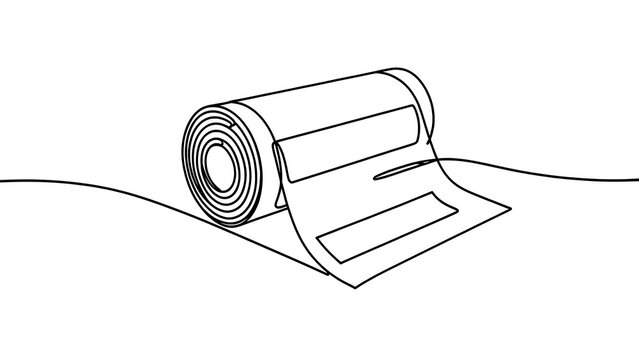 Unrolled scroll on white background.