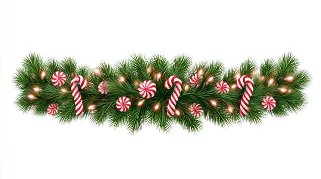 Cheerful christmas garland decoration for festive celebrations