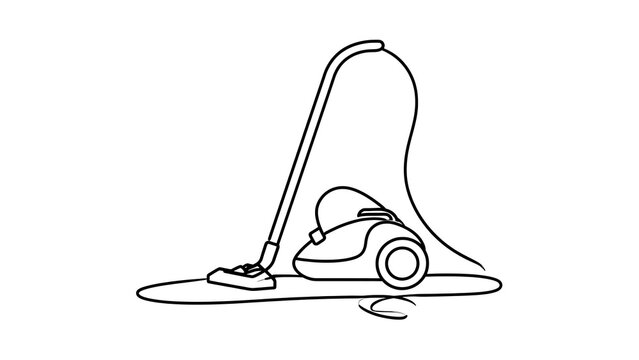 Vacuum cleaner illustration on white background.