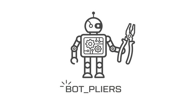 Robot Holding Pliers in Hand.