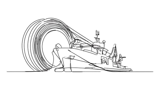 Vintage steam engine illustration white background.